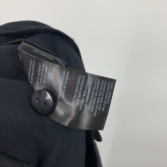 Anthropologie Pants Silk Organza Wide Leg Tie Waist Black NWT - Picture 8 of 14